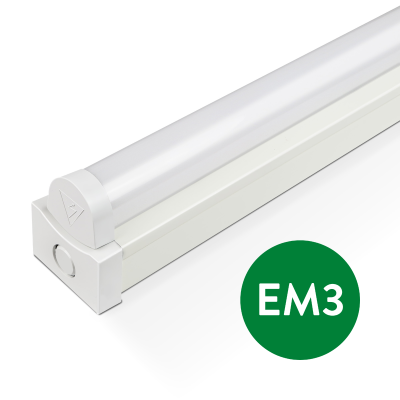 Bright Source 4' Single 20W LED Batten CCT c/w EM3 [233619]