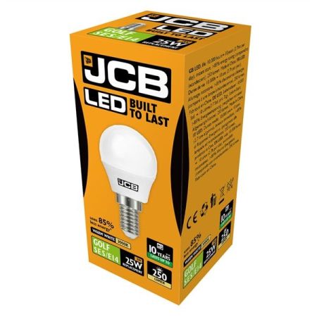 3w LED SES Opal Golf Ball 250lm 3000k (JCB S10968)