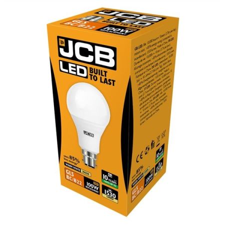 14w LED GLS BC Opal 3000k 1521lm's (JCB S10995)