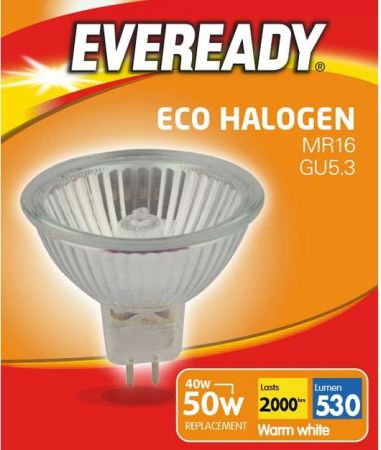 40w (50w) Halogen MR16 (Eveready S10111)