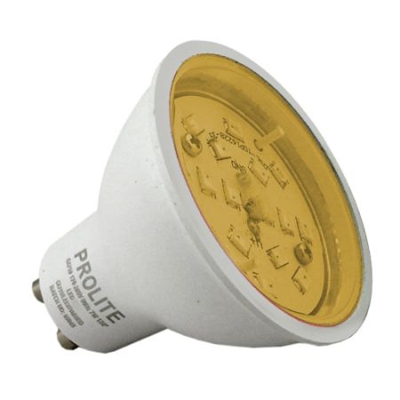 7w LED GU10 120deg Amber Dimmable (Prolite)