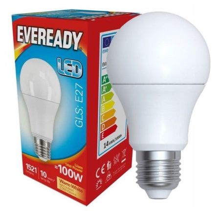 13.8w LED GLS E27 Opal 3000k (Eveready S13628)